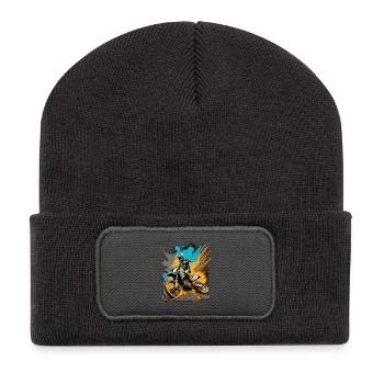 Motocross Action Mud Splash - Recycled Patch Beanie - dark grey - Front