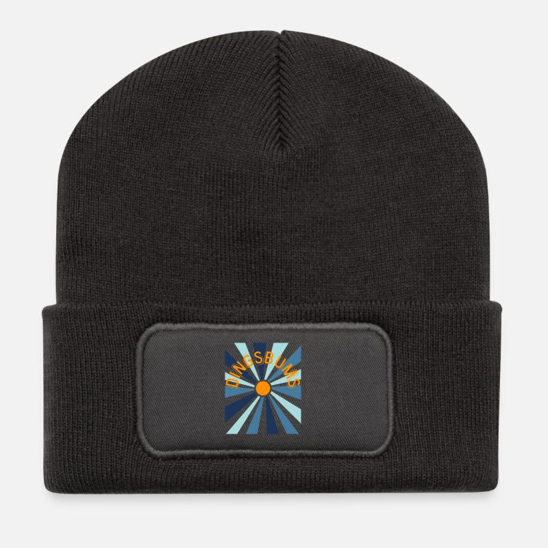 Dingsbums - Wortschätze - vergessene Wörter - Recycelte Patch Beanie - Dunkelgrau