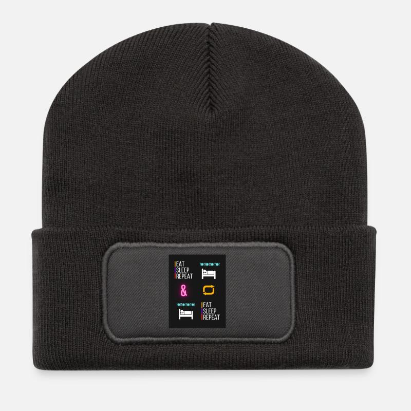 My Design - Recycelte Patch Beanie - Dunkelgrau