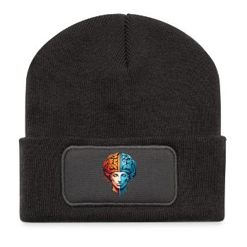 Frauen Denken - Recycelte Patch Beanie - Dunkelgrau - Vorne