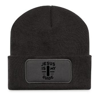 Jesus is my Guide - Snowboard - Recycled Patch Beanie - dark grey - Front