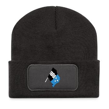 Flagge Aargau Schweiz - Recycelte Patch Beanie - Dunkelgrau - Vorne