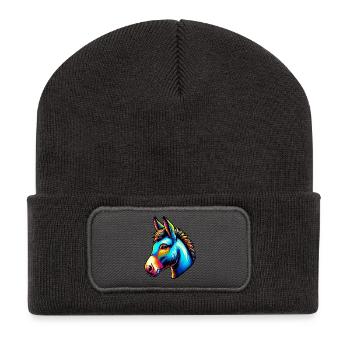 Donkey donkey pacifier mule - Recycled Patch Beanie - dark grey - Front
