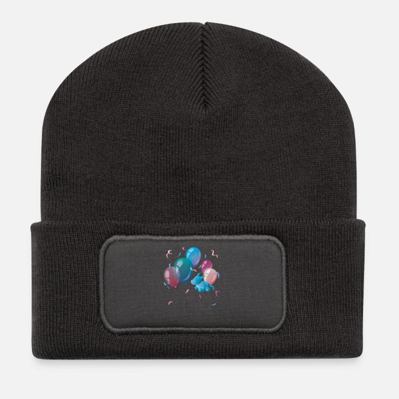 Geburtstag Drache Geschenkidee Geburtstagsgeschenk - Recycelte Patch Beanie - Dunkelgrau