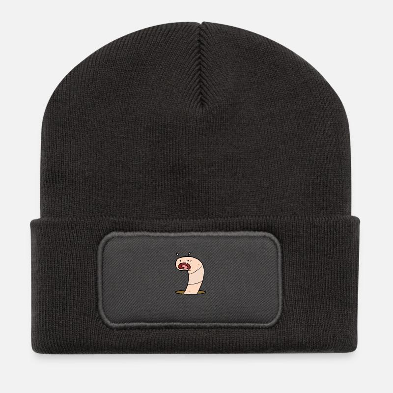 Ver mobile - Beanie recyclé à patch - charbon