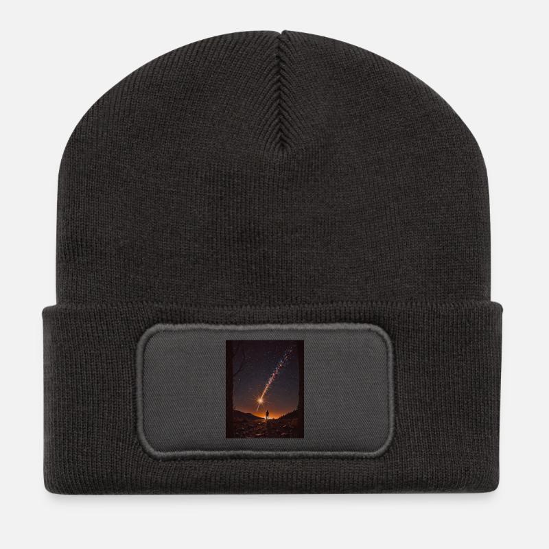 Starpath of Fire Sparks - Recycled Patch Beanie - dark grey