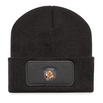 Capymama Mode Activated – Motherhood 2025 - Recycelte Patch Beanie - Dunkelgrau - Vorne