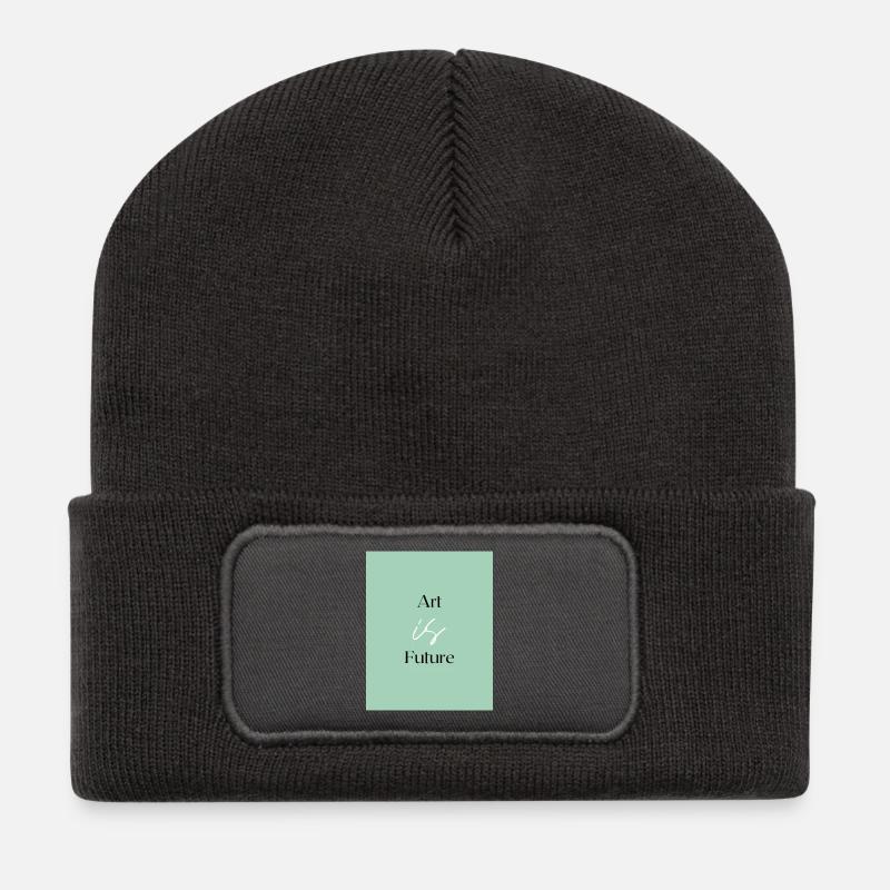 Art is Future - Recycled Patch Beanie - dark grey
