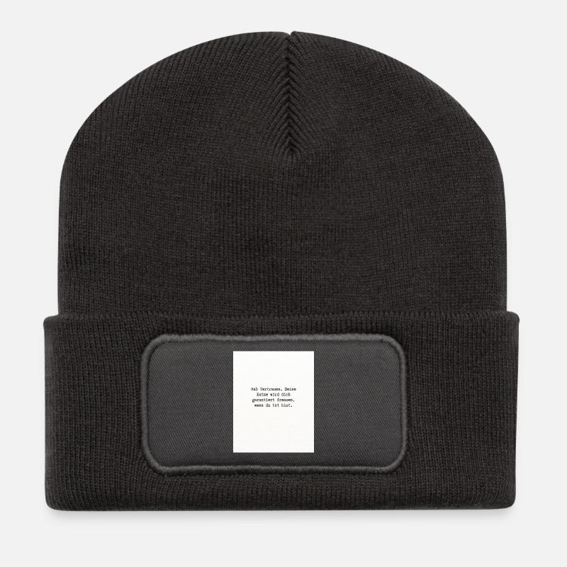 Hab Vertrauen - Recycelte Patch Beanie - Dunkelgrau