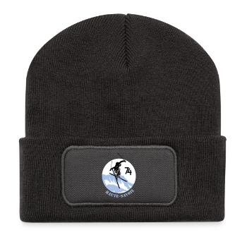 Design Haute-Savoie 74 - Beanie recyclé à patch - charbon - Devant