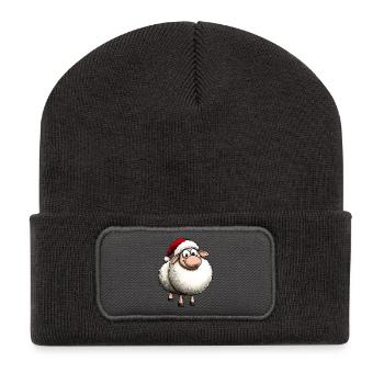 Sheep Christmas - Recycled Patch Beanie - dark grey - Front
