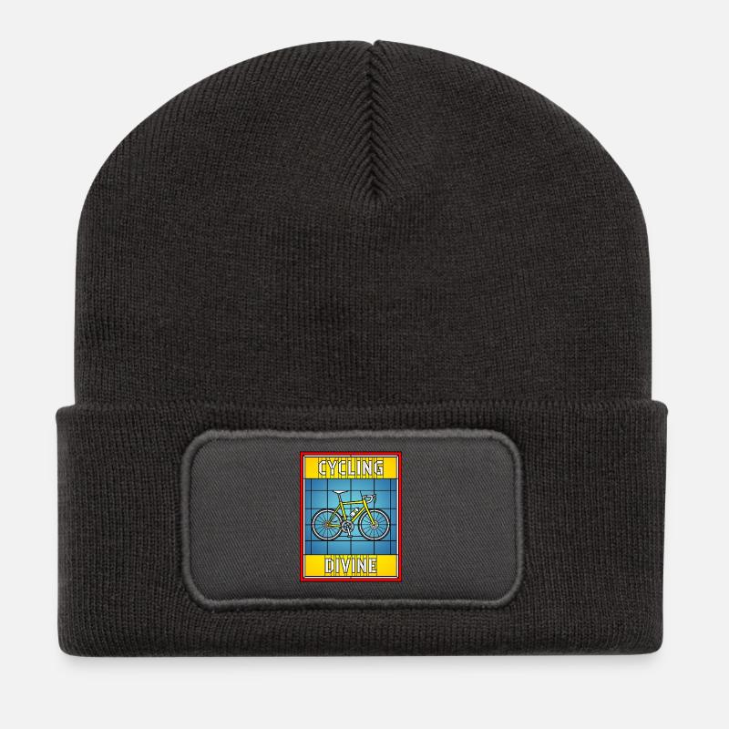 Cycling Divine Buntglas - Recycelte Patch Beanie - Dunkelgrau