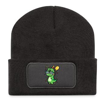 Kawaii Party Dino 2026 New Year's Eve New Year - Recycled Patch Beanie - dark grey - Front