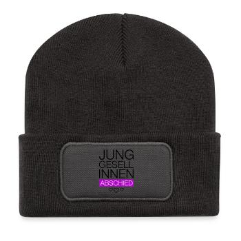 Hen Farewell Heart - Recycled Patch Beanie - dark grey - Front