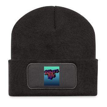 Biker Life Gradient - Recycled Patch Beanie - dark grey - Front