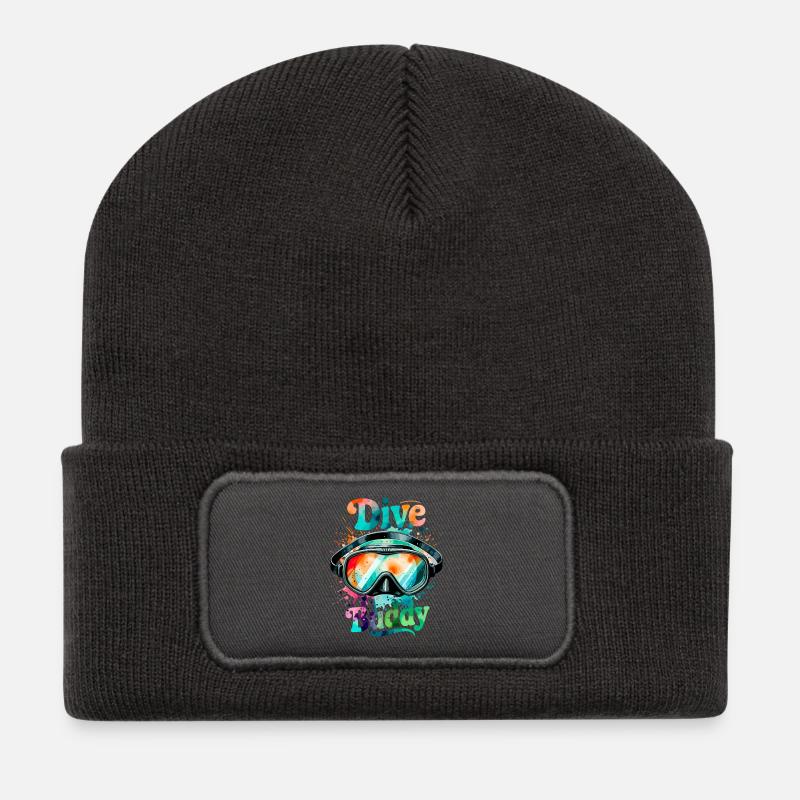 Dive Buddy Taucherbrille - Recycelte Patch Beanie - Dunkelgrau