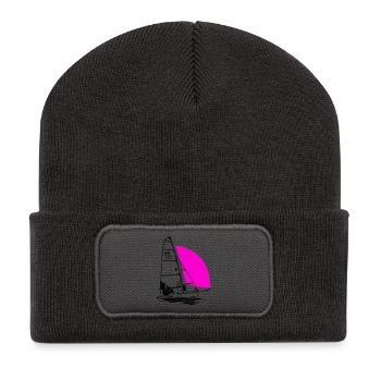 RS 500 Régate de dériveurs à voile voile de couleur - Beanie recyclé à patch - charbon - Devant