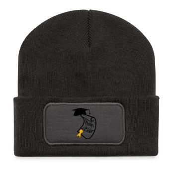 Master 2026 - Recycelte Patch Beanie - Dunkelgrau - Vorne