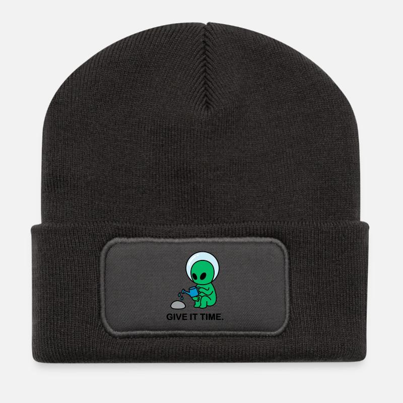 Interstellar Patience - Recycled Patch Beanie - dark grey