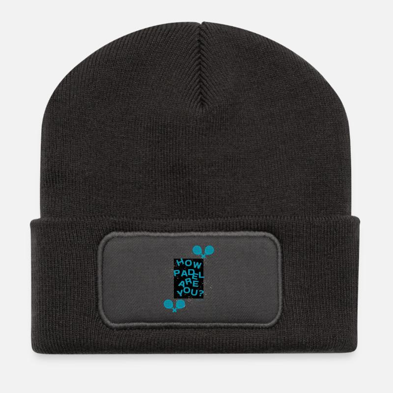 Tu es à quel point de Padel ? - Beanie recyclé à patch - charbon