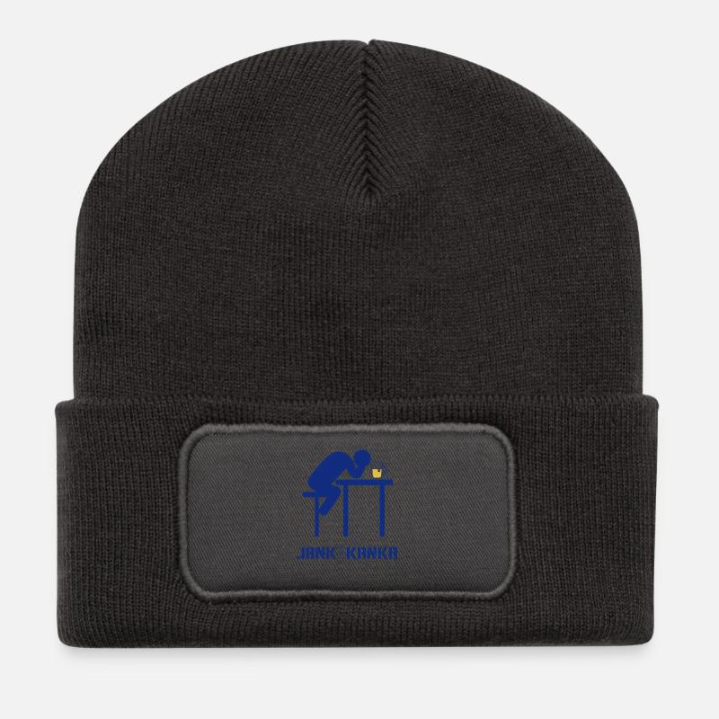 JANK A KANKA - Recycled Patch Beanie - dark grey