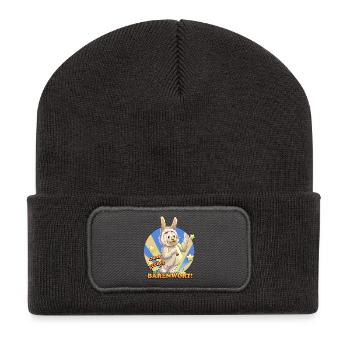 Siggi und der Zauberwald - Großes Bärenwort - Recycelte Patch Beanie - Dunkelgrau - Vorne
