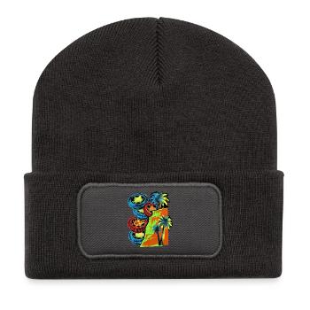 Portugal Coast - Recycled Patch Beanie - dark grey - Front
