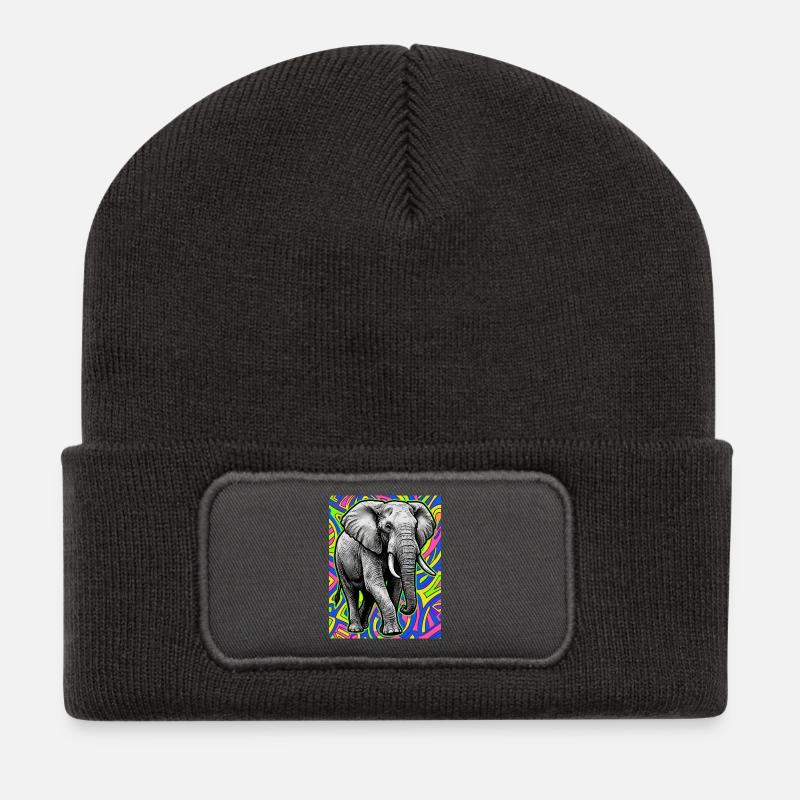 elephant - Recycled Patch Beanie - dark grey