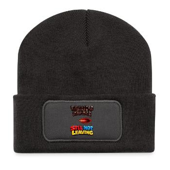 Not going away all the time - Recycled Patch Beanie - dark grey - Front