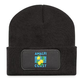 Sommer-Design Zitronen Amalfi Coast Italien  - Recycelte Patch Beanie - Dunkelgrau - Vorne