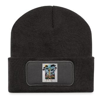 Root tree in frame - Recycled Patch Beanie - dark grey - Front