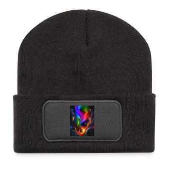 Éclipse 2026 ! - Beanie recyclé à patch - charbon - Devant