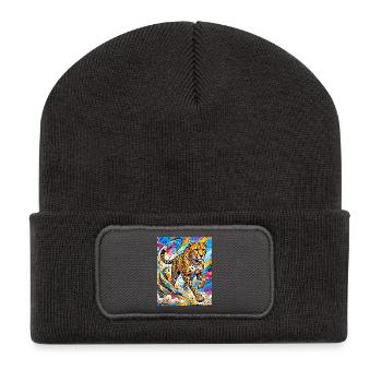 Gepard - Recycelte Patch Beanie - Dunkelgrau - Vorne