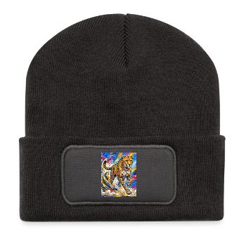 Gepard - Recycelte Patch Beanie - Dunkelgrau - Vorne