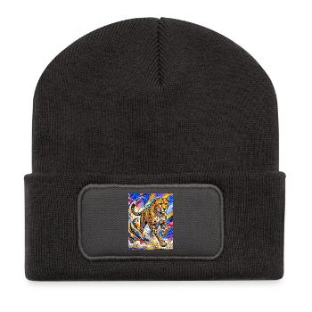 Gepard - Recycelte Patch Beanie - Dunkelgrau - Vorne