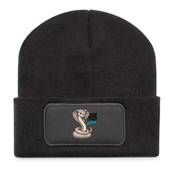 Cobra – Die Kontrolle zurückgewinnen - Recycelte Patch Beanie - Dunkelgrau - Vorne
