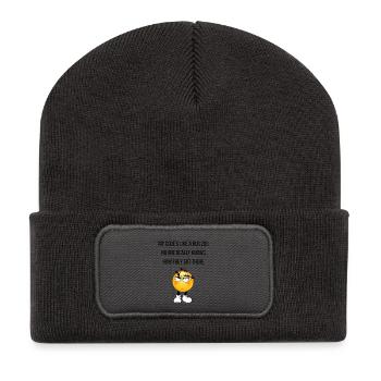 Mein Code ist wie ein Insektenzoo - Recycelte Patch Beanie - Dunkelgrau - Vorne