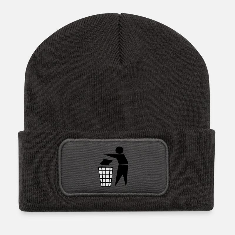 keep tidy - Recycelte Patch Beanie - Dunkelgrau