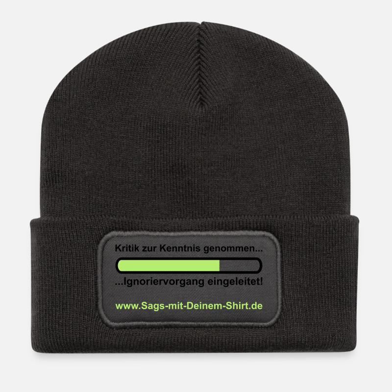 Ignoriervorgang - Promotion - Recycelte Patch Beanie - Dunkelgrau