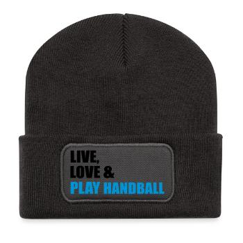 Handball - Beanie recyclé à patch - charbon - Devant