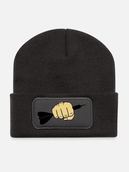 dart_faust_002 - Beanie recyclé à patch - charbon