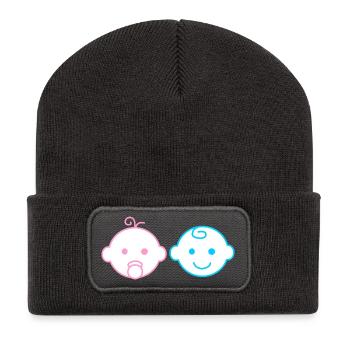 Baby boy oure girl - Recycled Patch Beanie - dark grey - Front