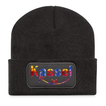 Kassel ist klasse - Recycelte Patch Beanie - Dunkelgrau - Vorne