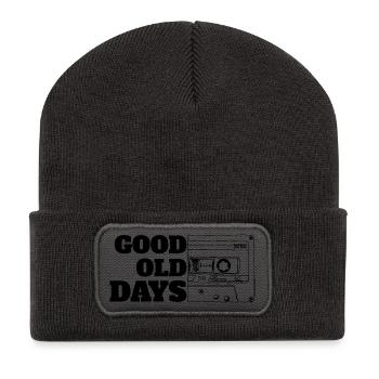 good old days cassette white - Recycled Patch Beanie - dark grey - Front