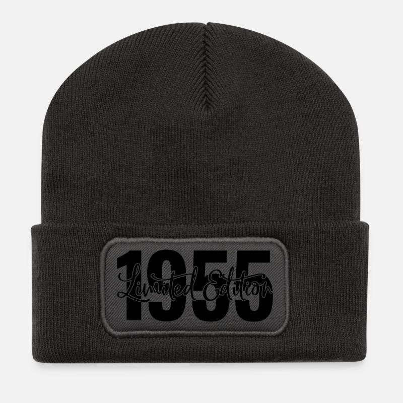 Limited edition 1955 - Recycelte Patch Beanie - Dunkelgrau