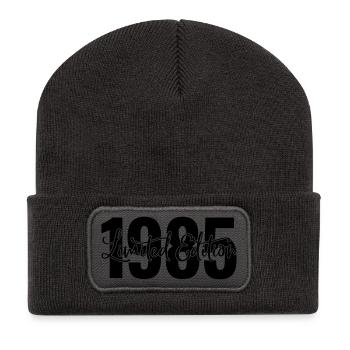 Limited edition 1985 - Recycled Patch Beanie - dark grey - Front