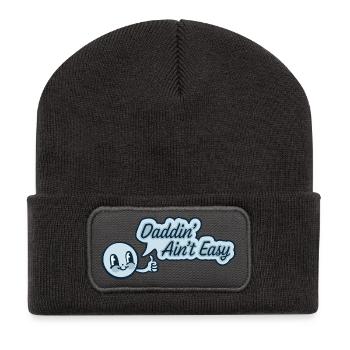 Daddin' Ain’t Easy Chemise drôle pour la fête des pères - Beanie recyclé à patch - charbon - Devant