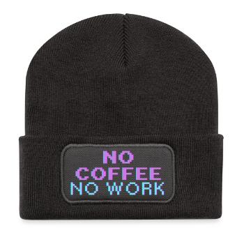 No Coffee No Work – Retro Gaming Pixel Art T-Shirt - Recycled Patch Beanie - dark grey - Front