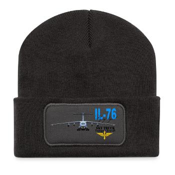 IL-76 - Recycelte Patch Beanie - Dunkelgrau - Vorne