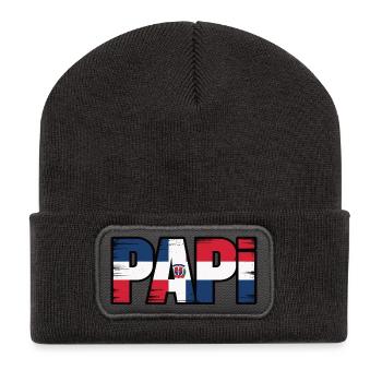 Papa Drapeau Dominicain – Papa Fier de la - Beanie recyclé à patch - charbon - Devant